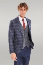 Blue-Vested-Slim-Fit-Checked-Navy-Blue-Men-Suit-Wessi-4