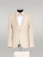 Brocade-Double-Breasted-Satin-Lapel-Ivory-Mens-Tuxedo-with-Bow-Tie-Wessi-1