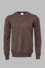 Brown Crew Neck Men Sweater