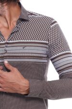 Brown-Diamond-Patterned-Shirt-Wessi-1