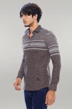 Brown-Diamond-Patterned-Shirt-Wessi-2