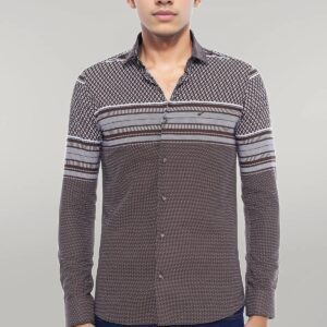 Brown Diamond Patterned Shirt - Wessi