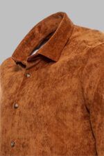Brown-Long-Sleeves-Velvet-Mens-Shirt-Wessi-1