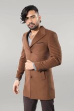 Brown Men Long Coat