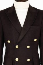 Brown-Metal-Buttoned-Double-Breasted-Long-Coat-Wessi-1