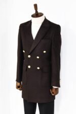 Brown-Metal-Buttoned-Double-Breasted-Long-Coat-Wessi-2