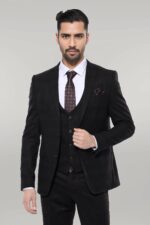 Brown Plaid Men's Winter 3 Piece Suit