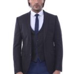 Brown Plaid Men's Winter 3 Piece Suit - Wessi