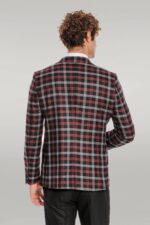 Burgundy-Checked-Blazer-Slim-Fit-Black-Men-Suit-Wessi-3