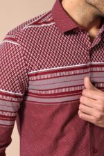 Burgundy-Diamond-Patterned-Shirt-Wessi-1