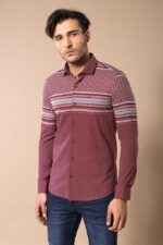 Burgundy-Diamond-Patterned-Shirt-Wessi-2