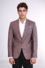 Burgundy-Linen-Dot-Patterned-Jacket-Wessi-1