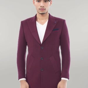 Burgundy Long Coat - Wessi