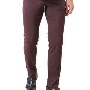 Burgundy Patterned Pants - Wessi