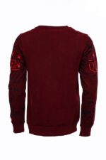 Burgundy-Patterned-Slim-Fit-Men-Sweatshirt-Wessi-7