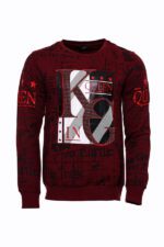 Burgundy-Patterned-Slim-Fit-Men-Sweatshirt-Wessi-9