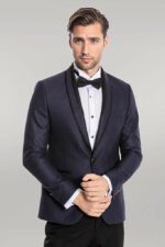 Burgundy Shawl Lapel Patterned Suit