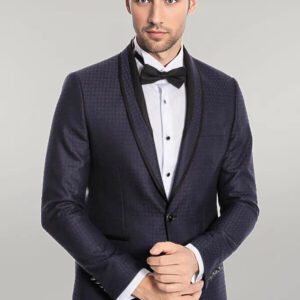 Burgundy Shawl Lapel Patterned Suit | Wessi