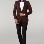 Burgundy Shawl Lapel Tuxedo | Wessi