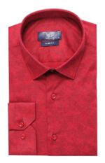 Burgundy-Slimfit-Shirt-with-Self-Flower-Pattern-Wessi-3