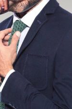 Cachet-Plaid-Patterned-Navy-Blue-Blazer-Wessi-1