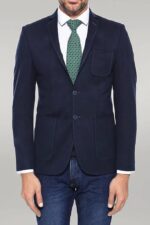 Cachet-Plaid-Patterned-Navy-Blue-Blazer-Wessi-2