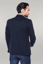 Cachet-Plaid-Patterned-Navy-Blue-Blazer-Wessi-3