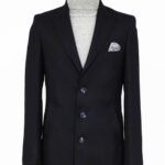 Cachet Slim Fit Wide Lapel Charcoal Men Coat - Wessi