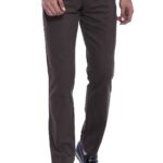 Canvas Pockets Cotton Dark Brown Men Pants - Wessi