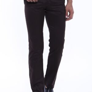 Canvas Pockets Cotton Dark Brown Men Pants - Wessi