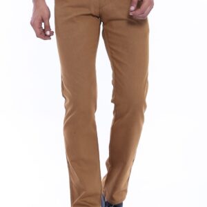Canvas Pockets Cotton Tan Men Pants - Wessi
