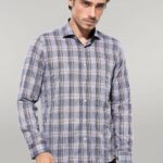 Casual Blue Plaid Shirt - Wessi