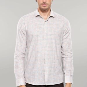 Checked Beige Shirt - Wessi