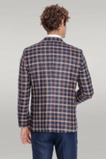 Checked-Blazer-Slim-Fit-Navy-Blue-Men-Suit-Wessi-2