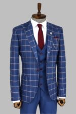 Checked-Blue-Men-Suit-Wessi-3