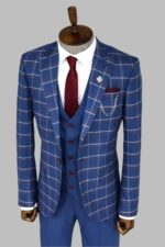 Checked-Blue-Men-Suit-Wessi-5