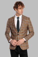 Checked-Brown-Men-Blazer-Wessi-4
