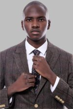 Checked-Brown-Slim-Fit-Mens-Blazer-Wessi-1