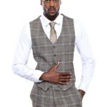 Checked Brown Vest | Wessi