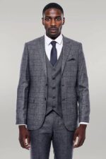 Checked-Grey-Men-3-Piece-Suit-Wessi-2