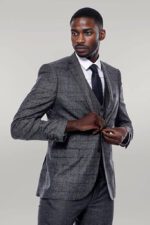 Checked-Grey-Men-3-Piece-Suit-Wessi-6