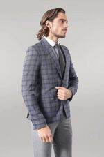 Checked Grey Men's Blazer