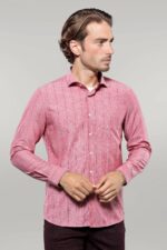Checked-Light-Burgundy-Mens-Shirt-Wessi-1