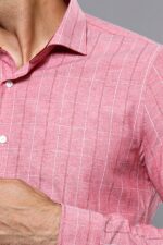 Checked-Light-Burgundy-Mens-Shirt-Wessi-2