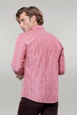 Checked-Light-Burgundy-Mens-Shirt-Wessi-3