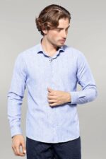 Checked-Long-Sleeve-Blue-Shirt-Wessi-1