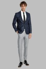 Checked-Navy-Blue-Men-Blazer-Wessi-3