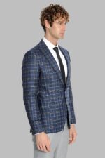 Checked-Navy-Blue-Men-Blazer-Wessi-4