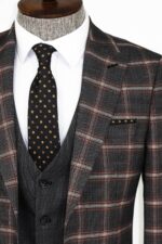 Checked-Patterned-Black-Slim-Fit-Suit-Wessi-1