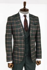 Checked-Patterned-Green-Slim-Fit-Suit-Wessi-3